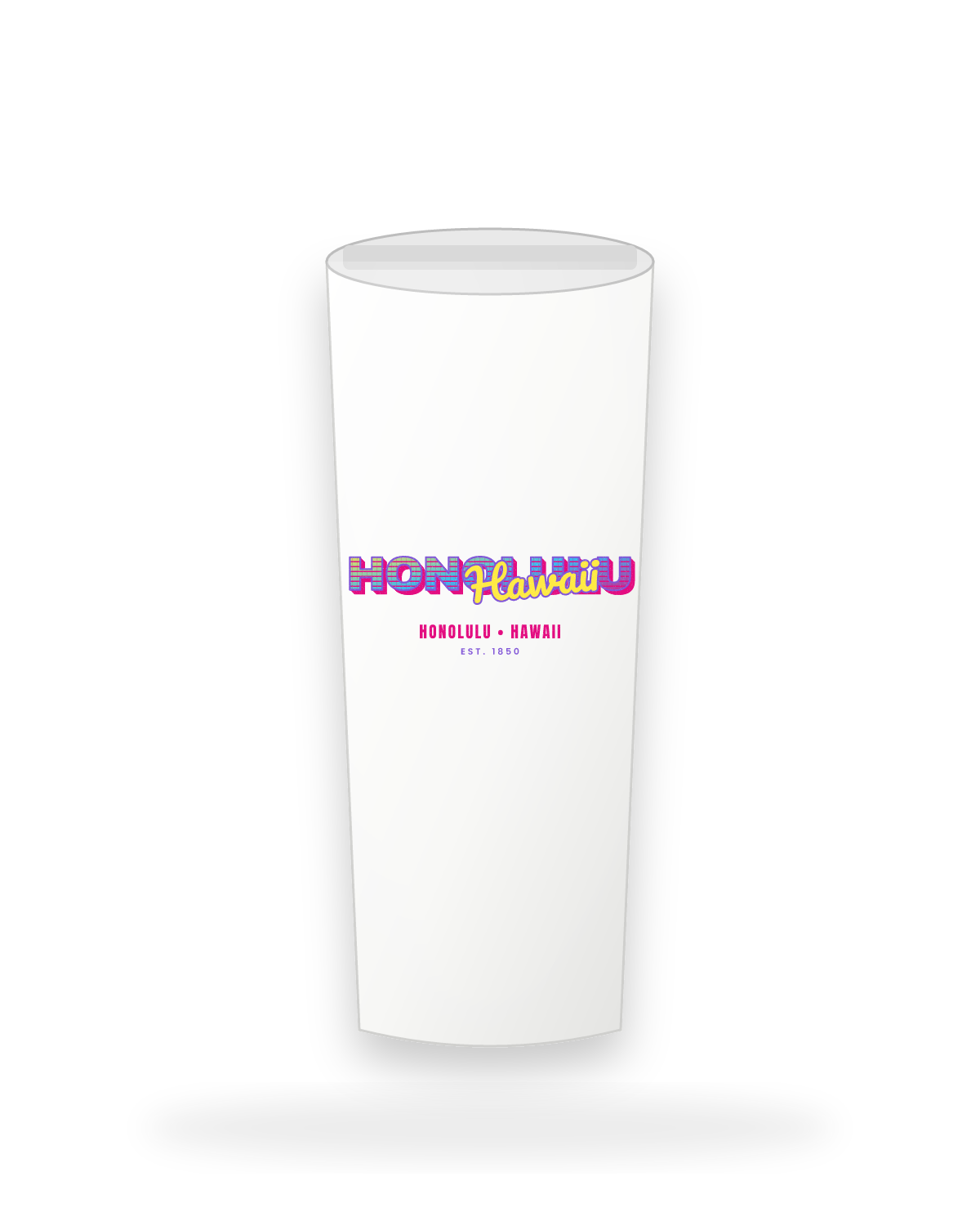 Honolulu Music TV Insulated Tumbler 20oz in White