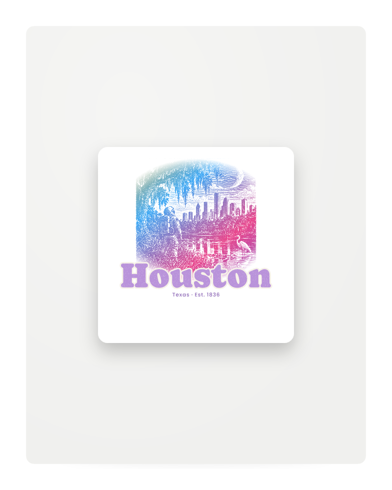 Houston Bayou Moon Fridge Magnet