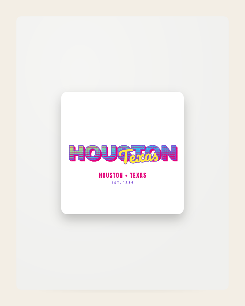 Houston Music TV Fridge Magnet