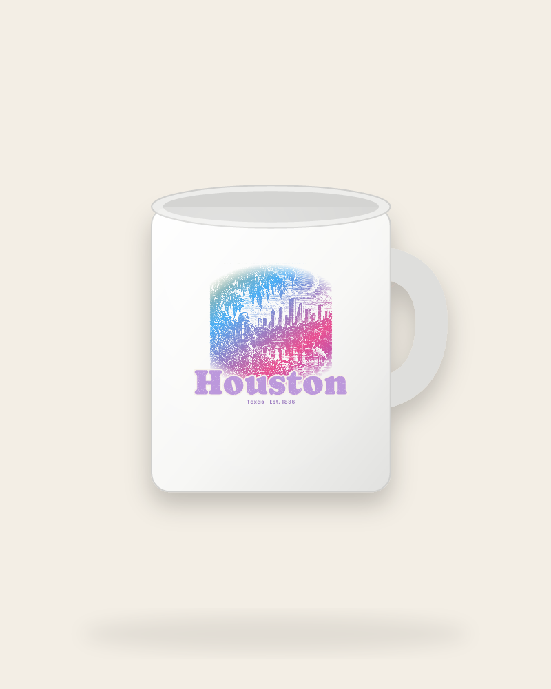 Houston Bayou Moon Ceramic Mug 11oz