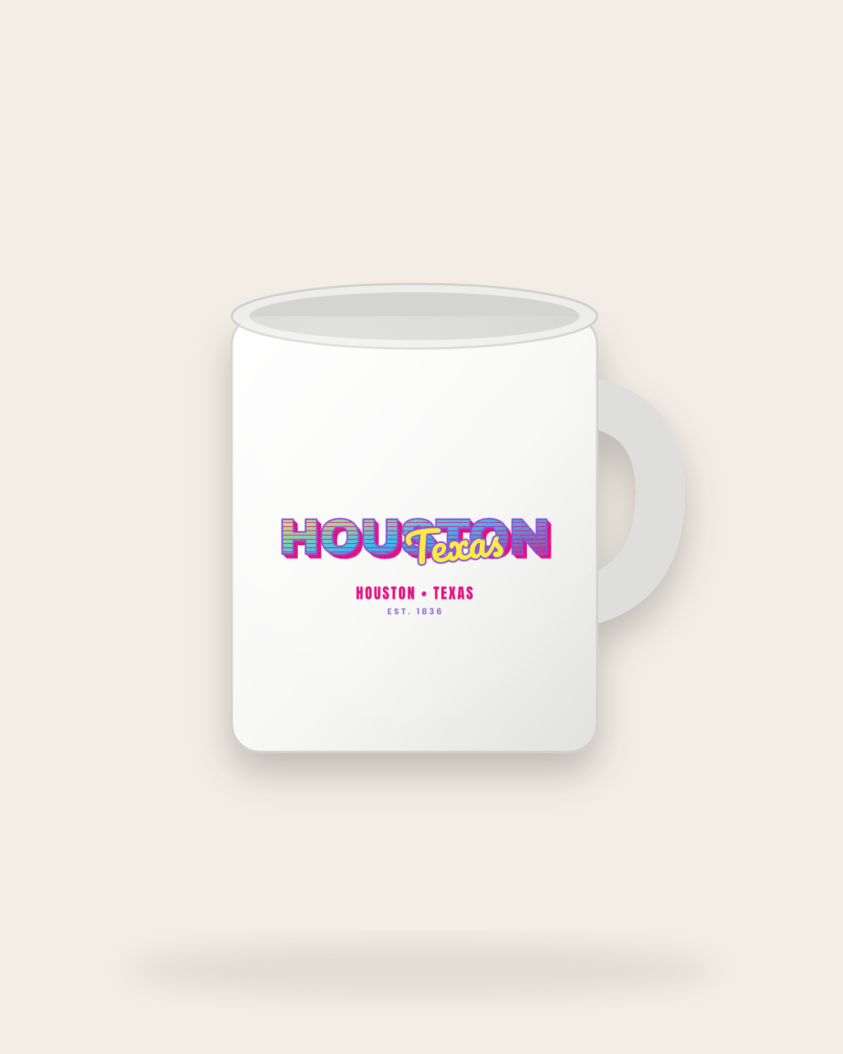 Houston Music TV Ceramic Mug 11oz in White