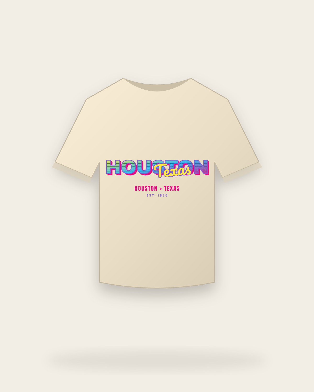 Houston Music TV Classic Tee in Natural