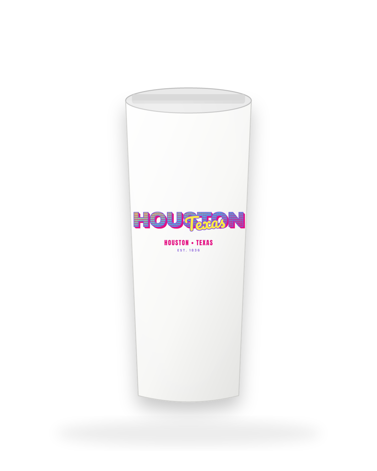 Houston Music TV Insulated Tumbler 20oz in White