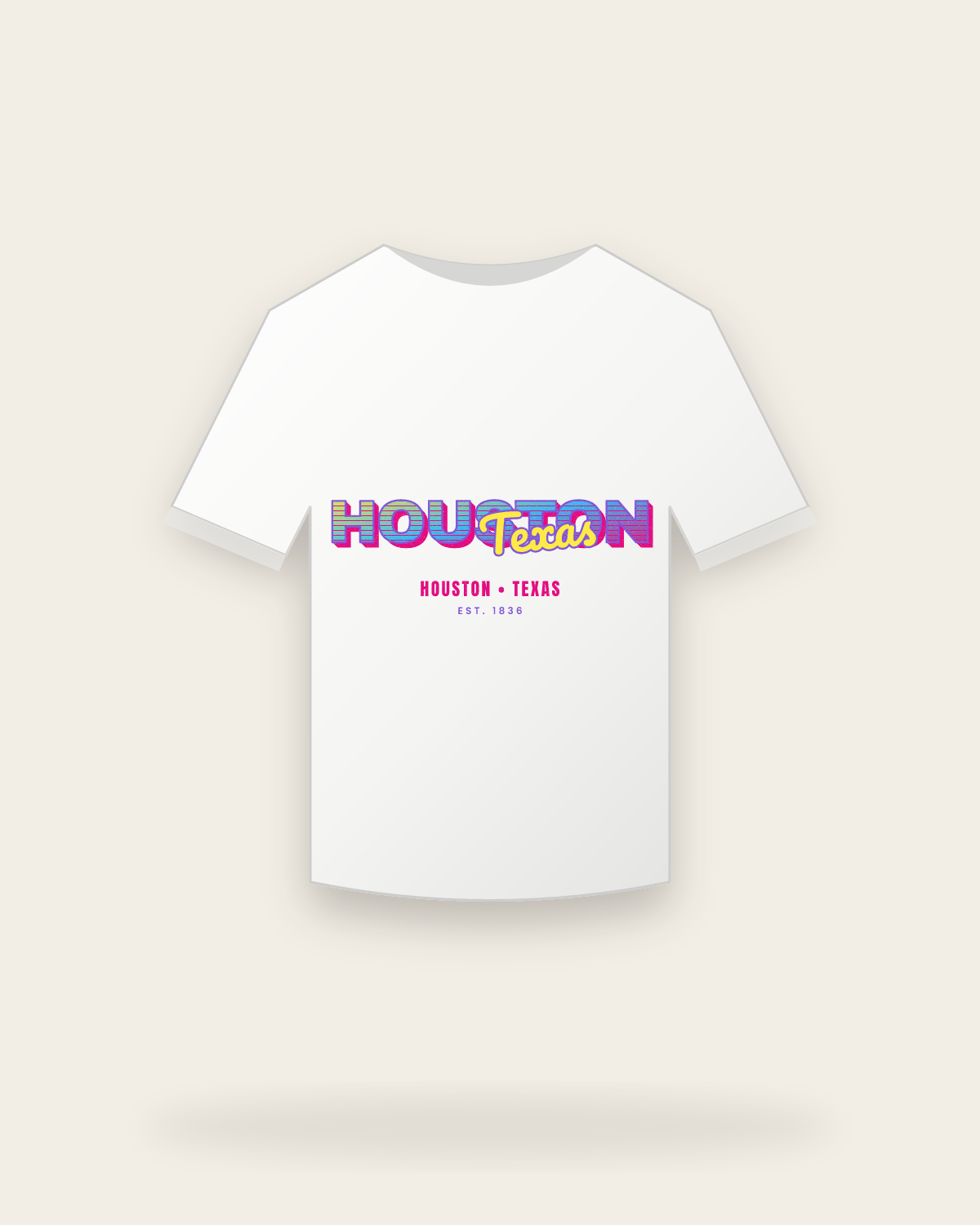 Houston Music TV Youth Tee in White