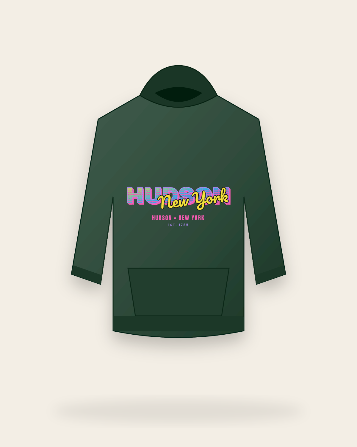 Hudson Music TV Hooded Sweatshirt in Forest Green