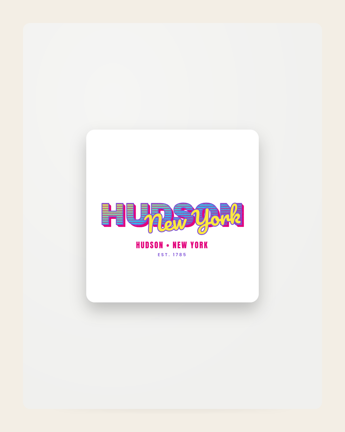 Hudson Music TV Fridge Magnet in White
