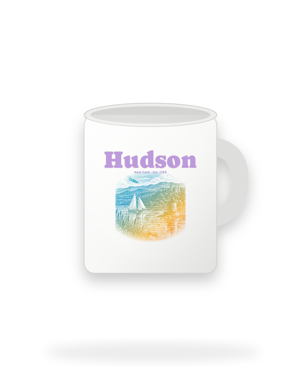 Hudson River Lighthouse Ceramic Mug 11oz in White