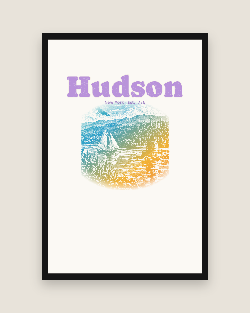 Hudson River Lighthouse Matte Poster