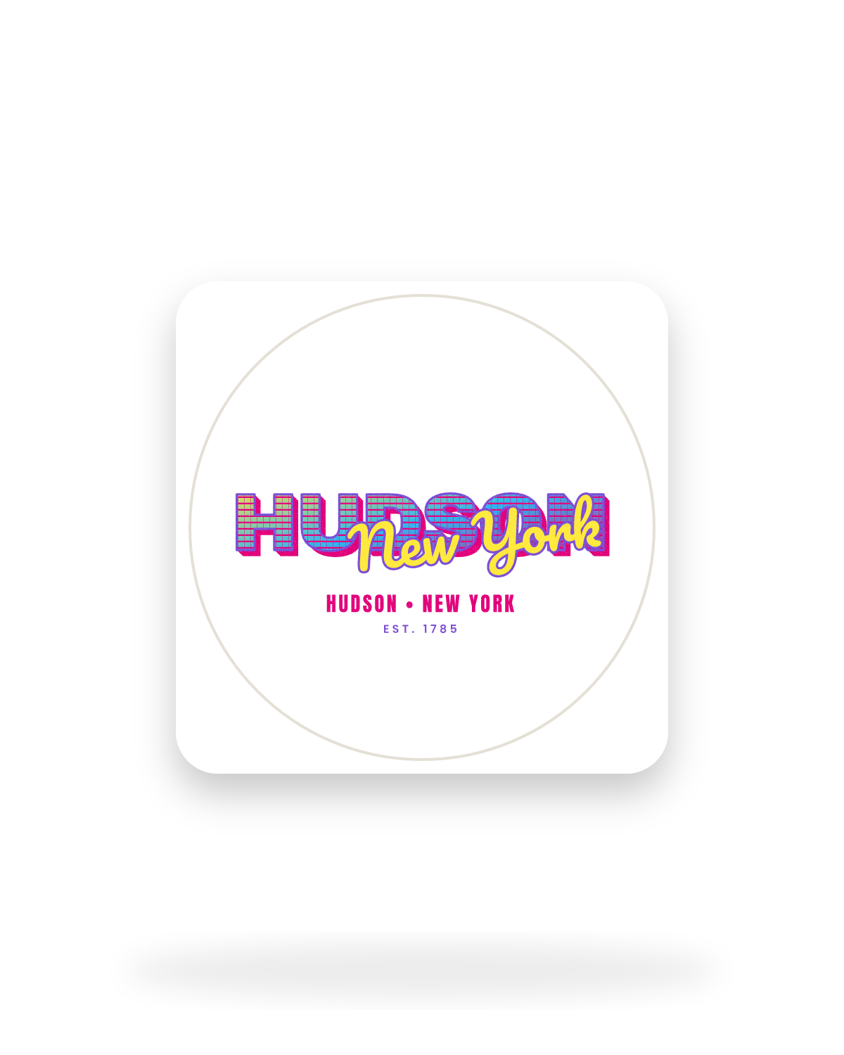 Hudson Music TV Kiss-Cut Sticker in White