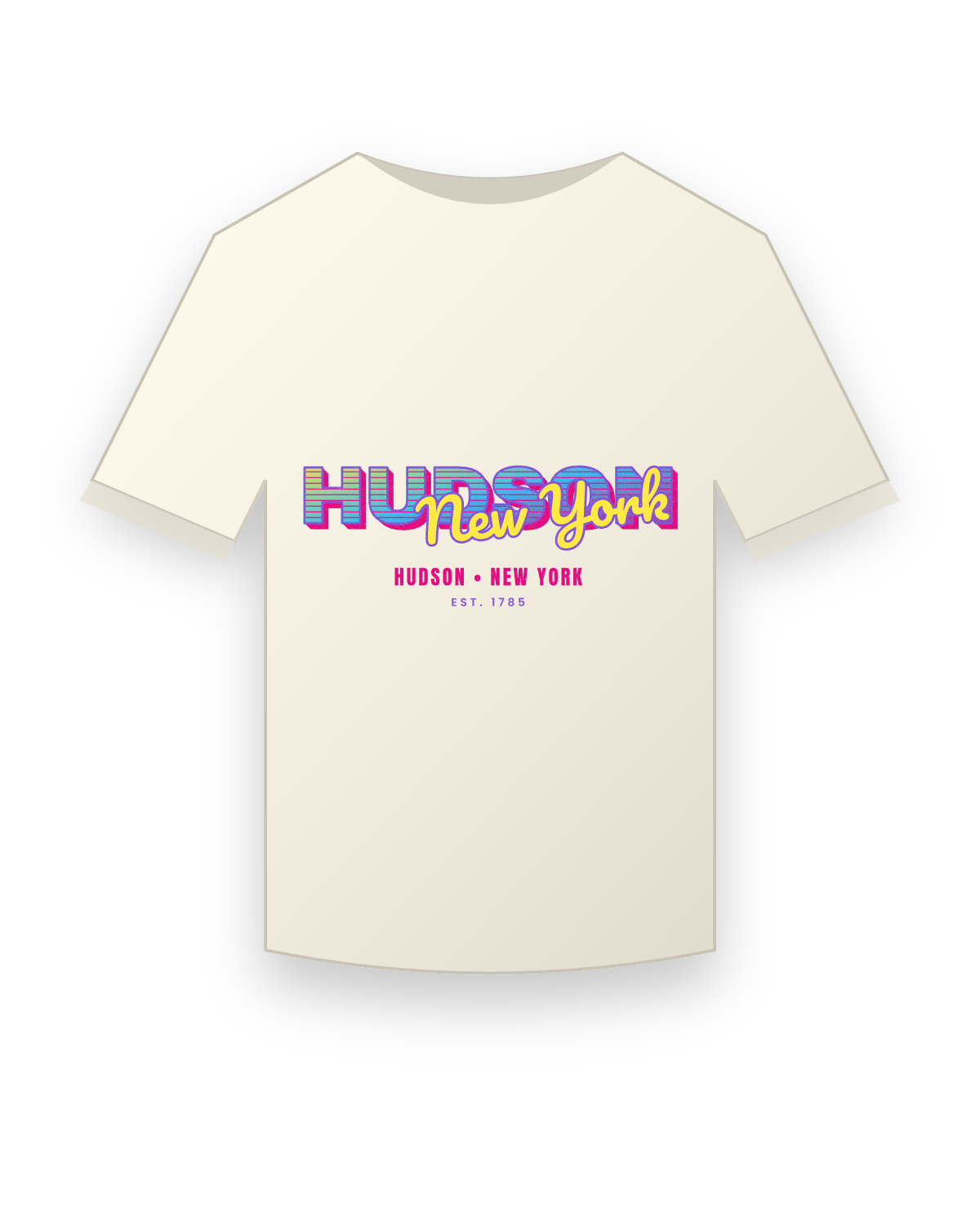 Hudson Music TV Vintage Wash Tee in Ivory