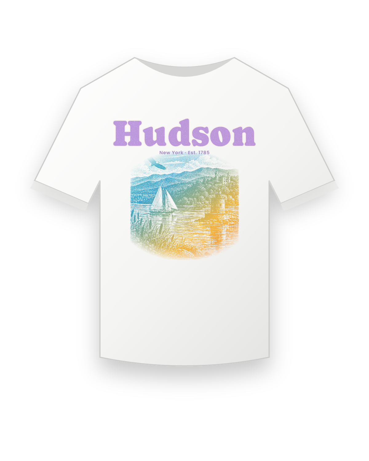 Hudson River Lighthouse Youth Tee in White