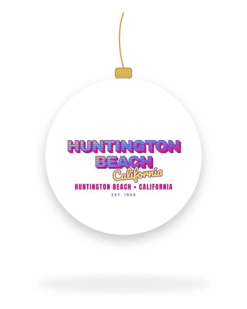 Huntington Beach Music TV Ceramic Ornament