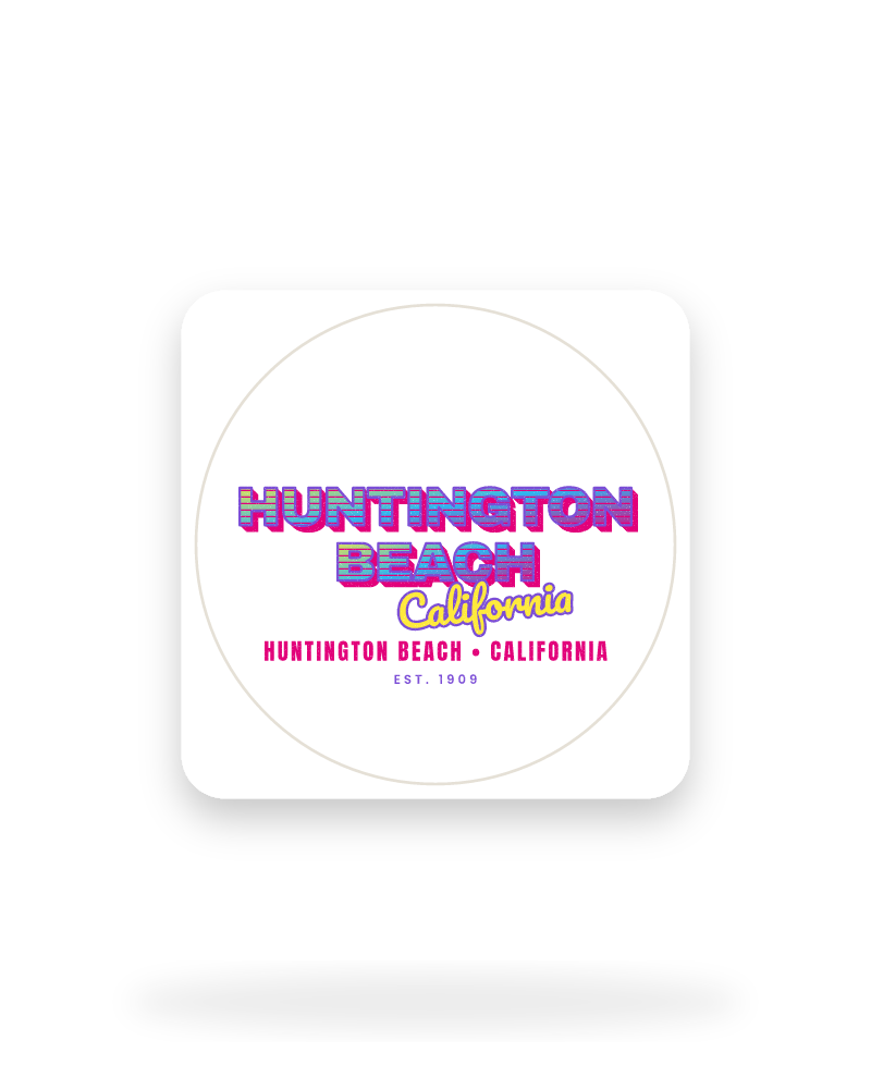 Huntington Beach Music TV Kiss-Cut Sticker