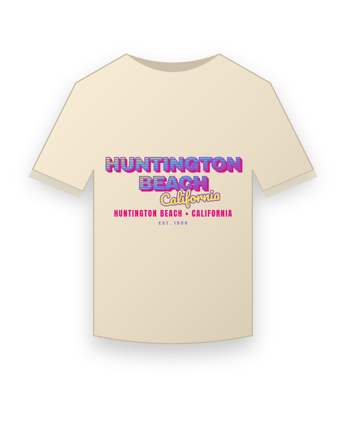 Huntington Beach Music TV Classic Tee in Natural
