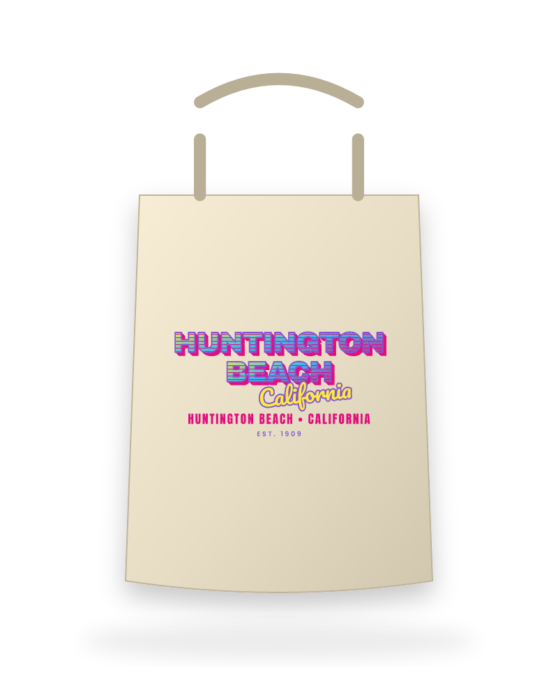 Huntington Beach Music TV Canvas Tote