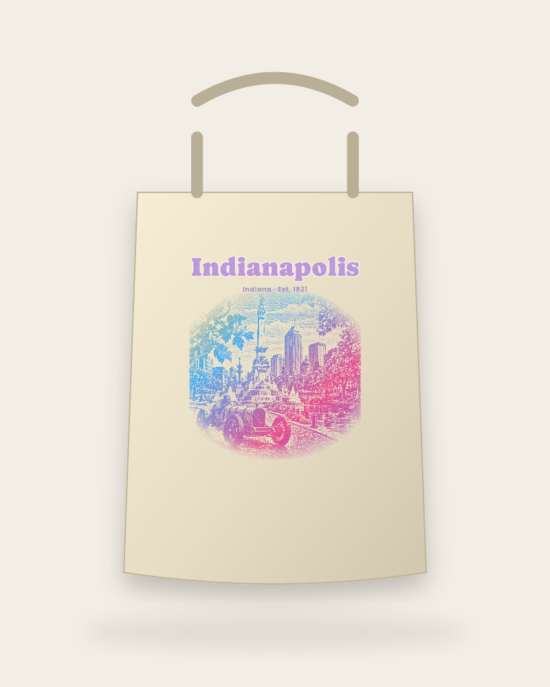 Indianapolis Monument Circle Canvas Tote