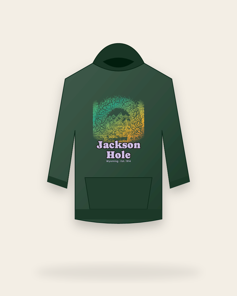 Jackson Hole Antler Arch Hooded Sweatshirt