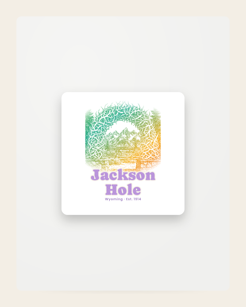 Jackson Hole Antler Arch Fridge Magnet