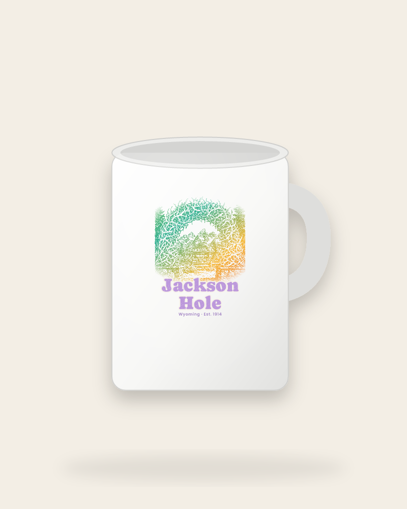 Jackson Hole Antler Arch Ceramic Mug 15oz