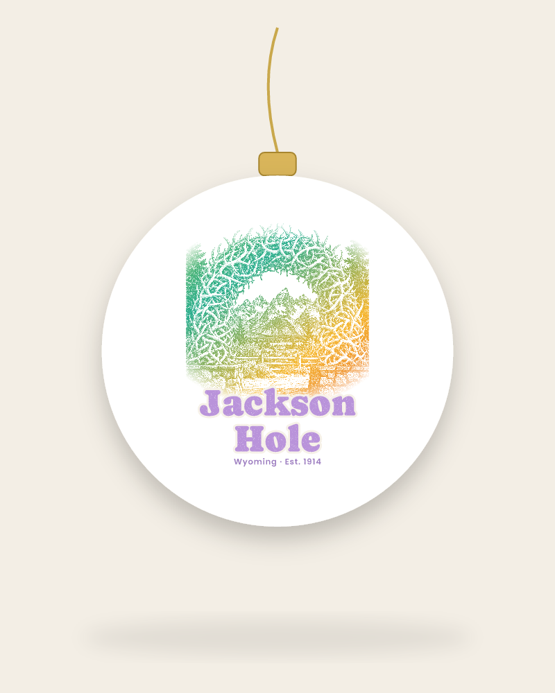 Jackson Hole Antler Arch Ceramic Ornament