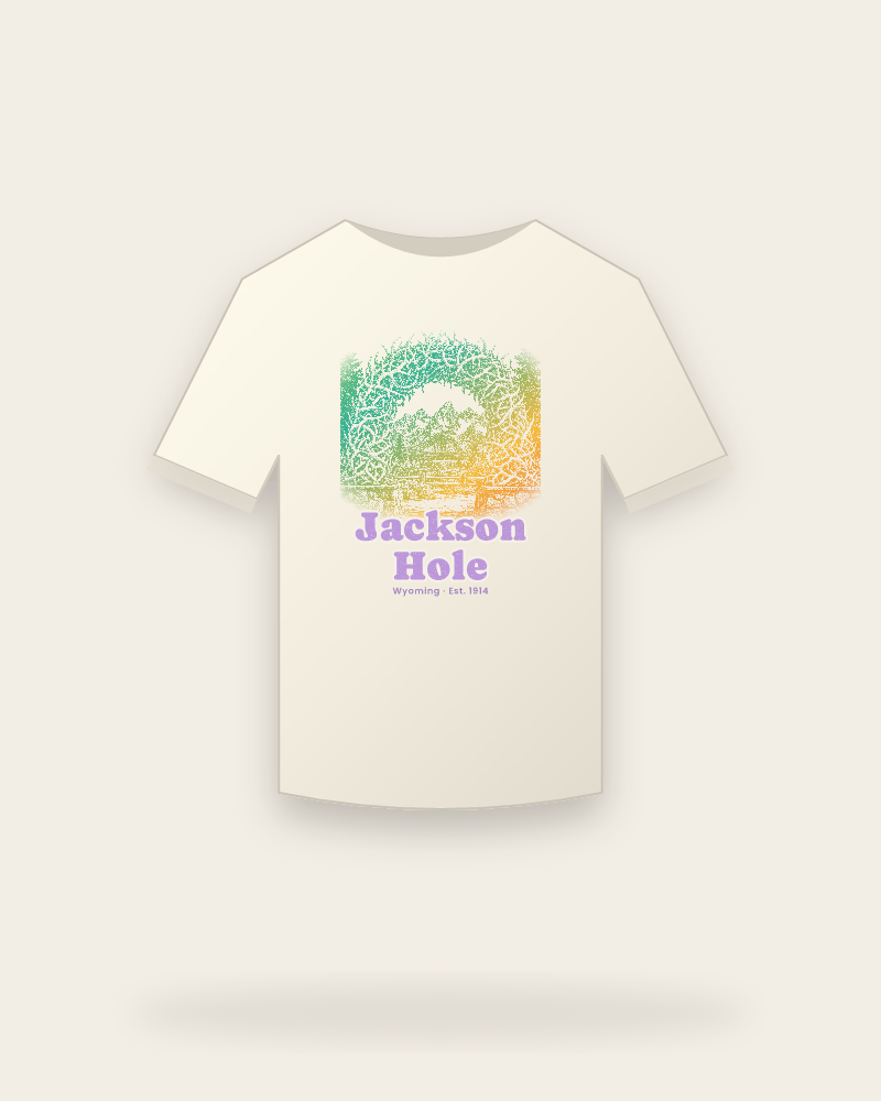 Jackson Hole Antler Arch Vintage Wash Tee