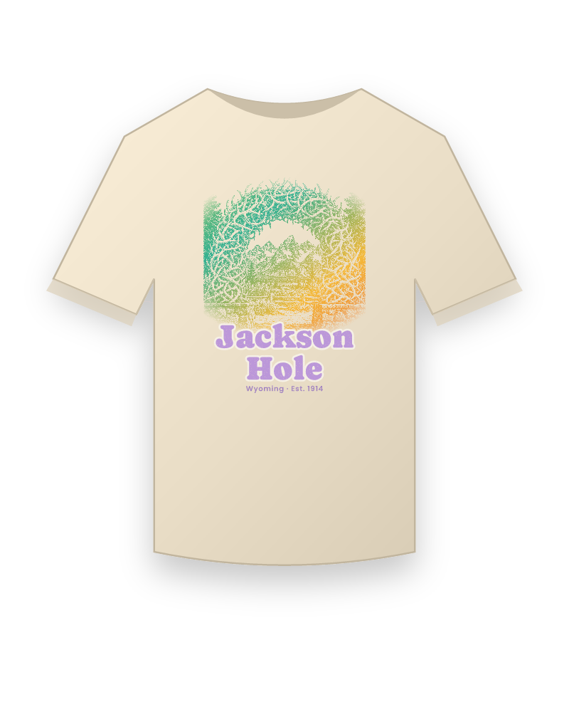 Jackson Hole Antler Arch Classic Tee