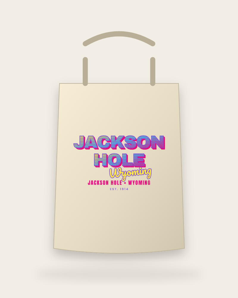 Jackson Hole Music TV Canvas Tote