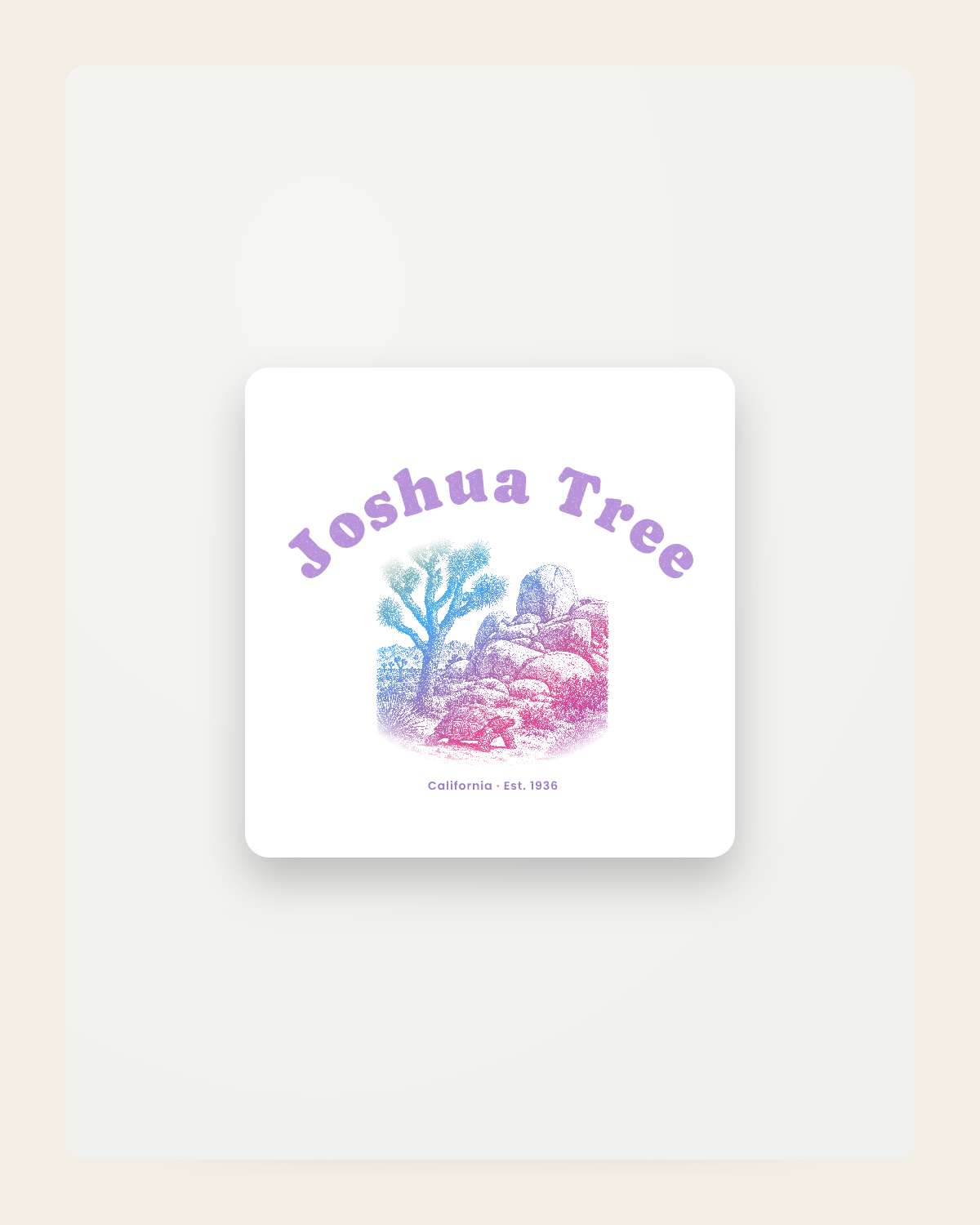 Joshua Tree Joshua Tree & Tortoise Fridge Magnet in White