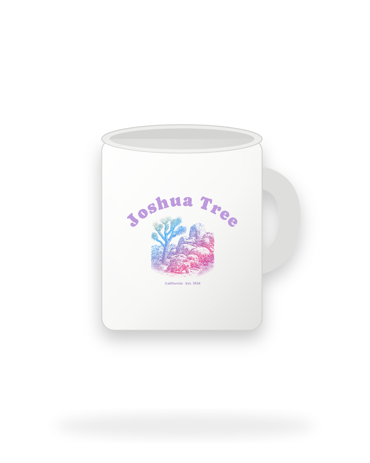 Joshua Tree Joshua Tree & Tortoise Ceramic Mug 11oz in White
