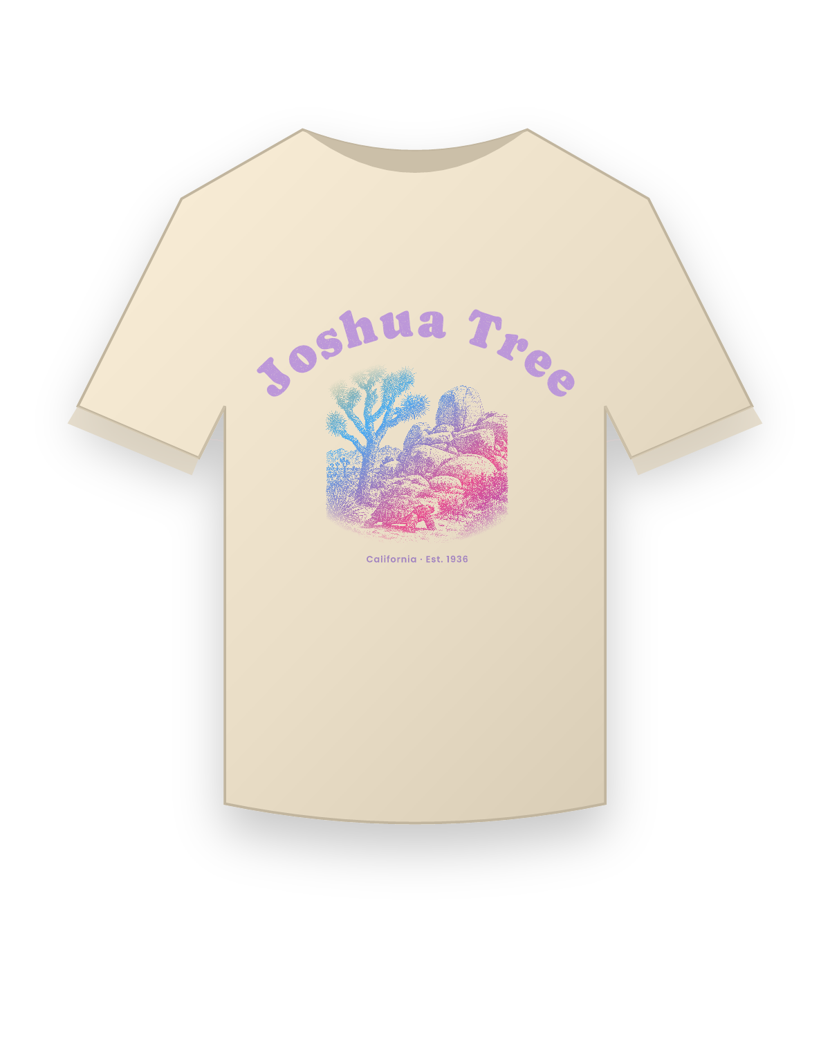Joshua Tree Joshua Tree & Tortoise Organic Cotton Tee in Natural