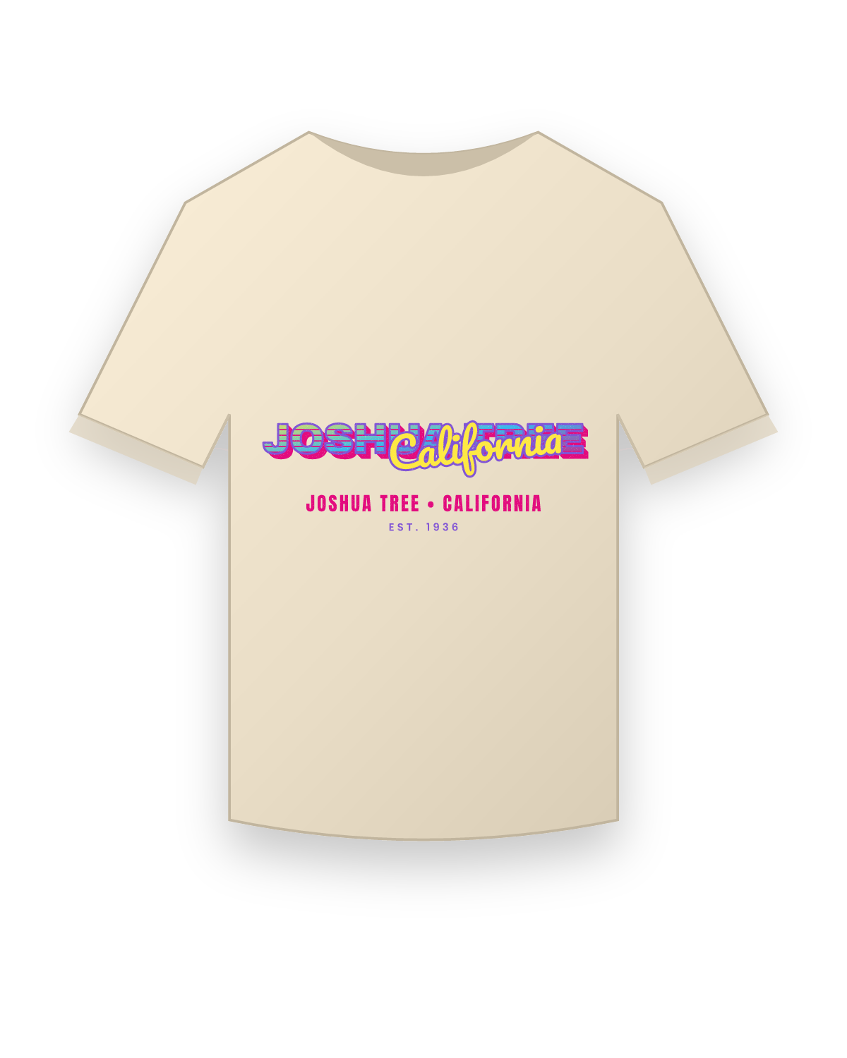 Joshua Tree Music TV Organic Cotton Tee in Natural