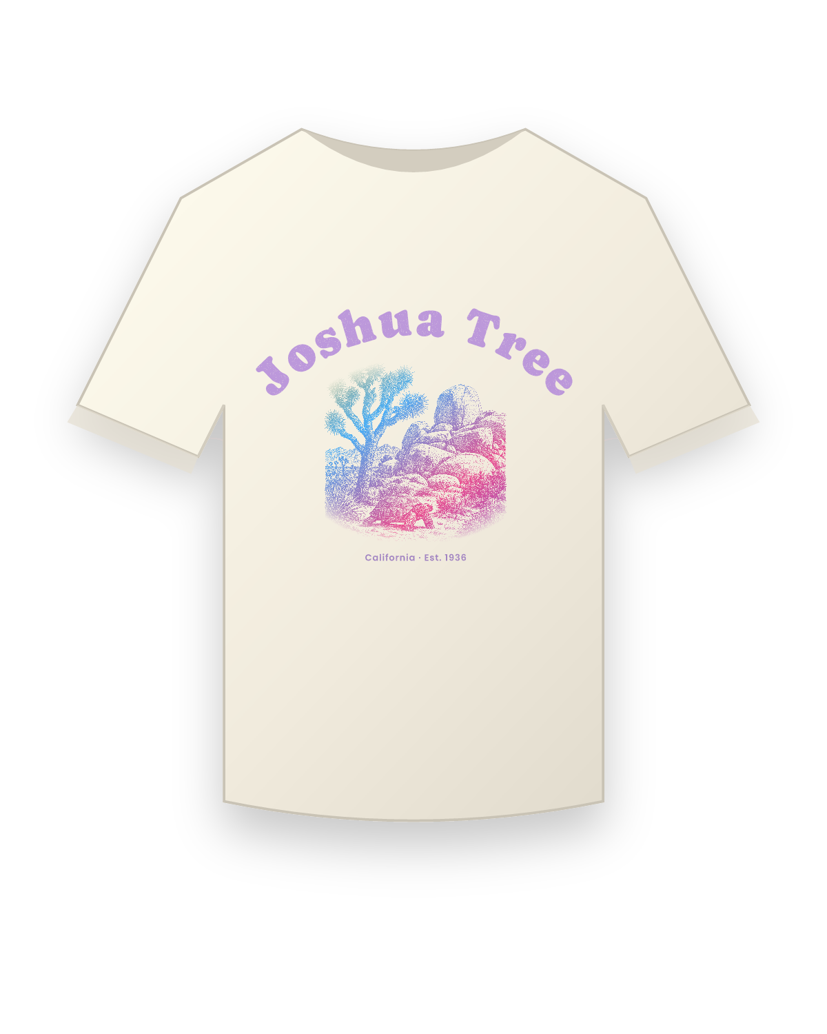 Joshua Tree Joshua Tree & Tortoise Vintage Wash Tee in Ivory