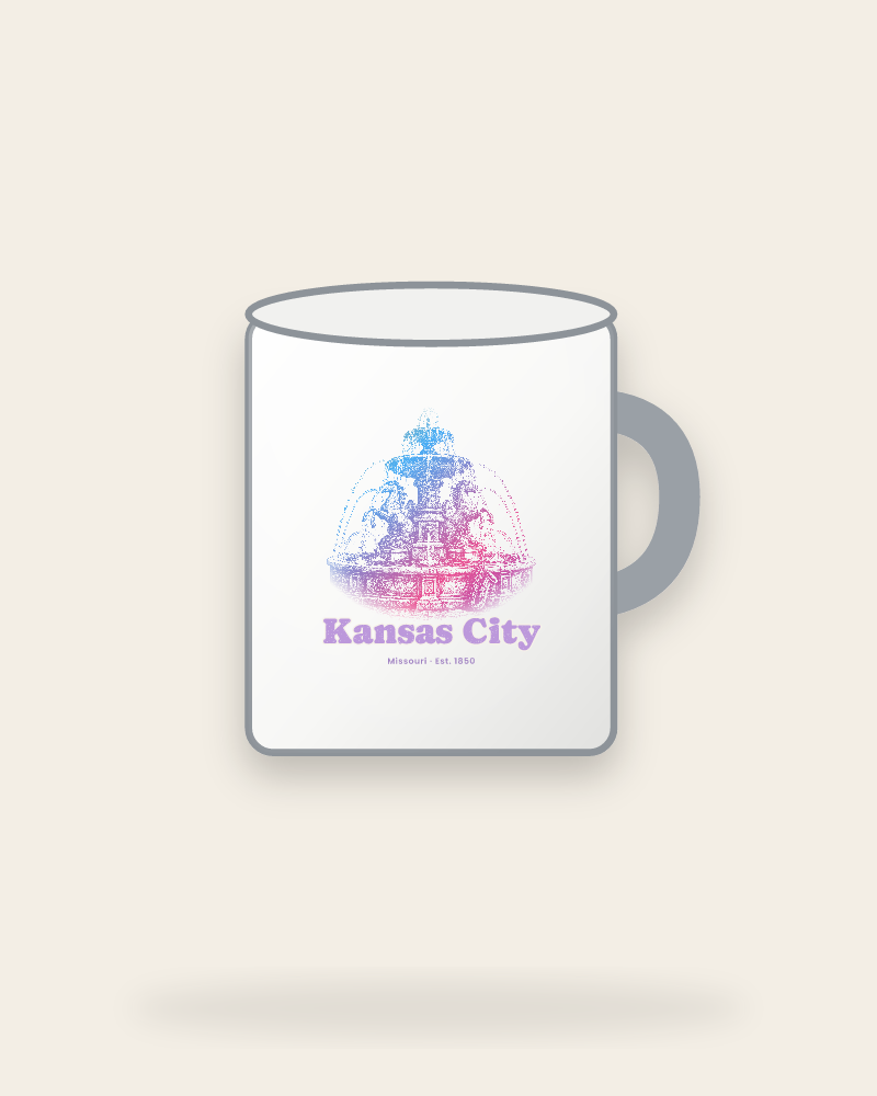 Kansas City Fountain Enamel Camp Mug
