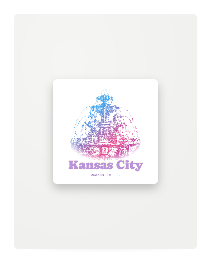 Kansas City Fountain Fridge Magnet