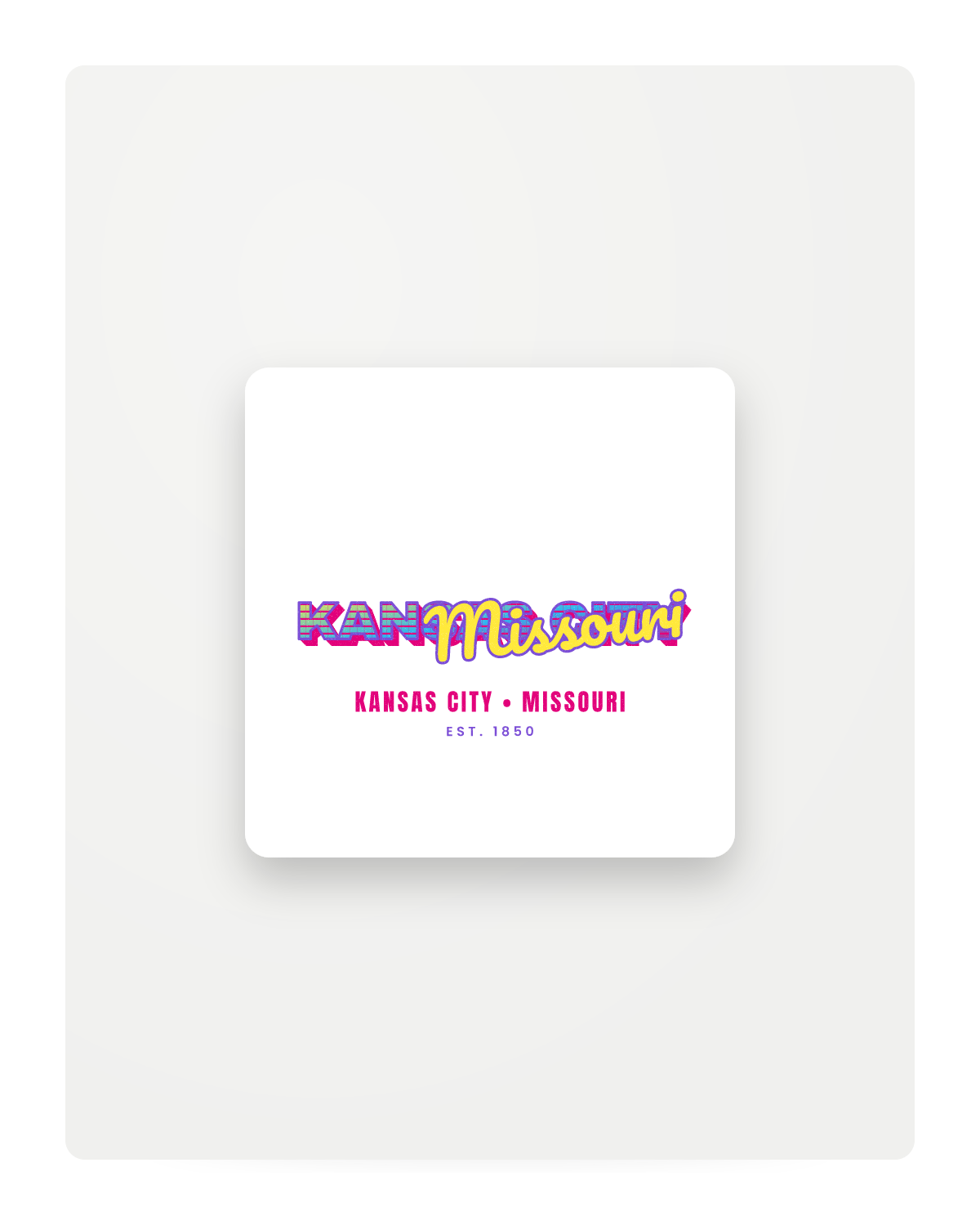 Kansas City Music TV Fridge Magnet in White