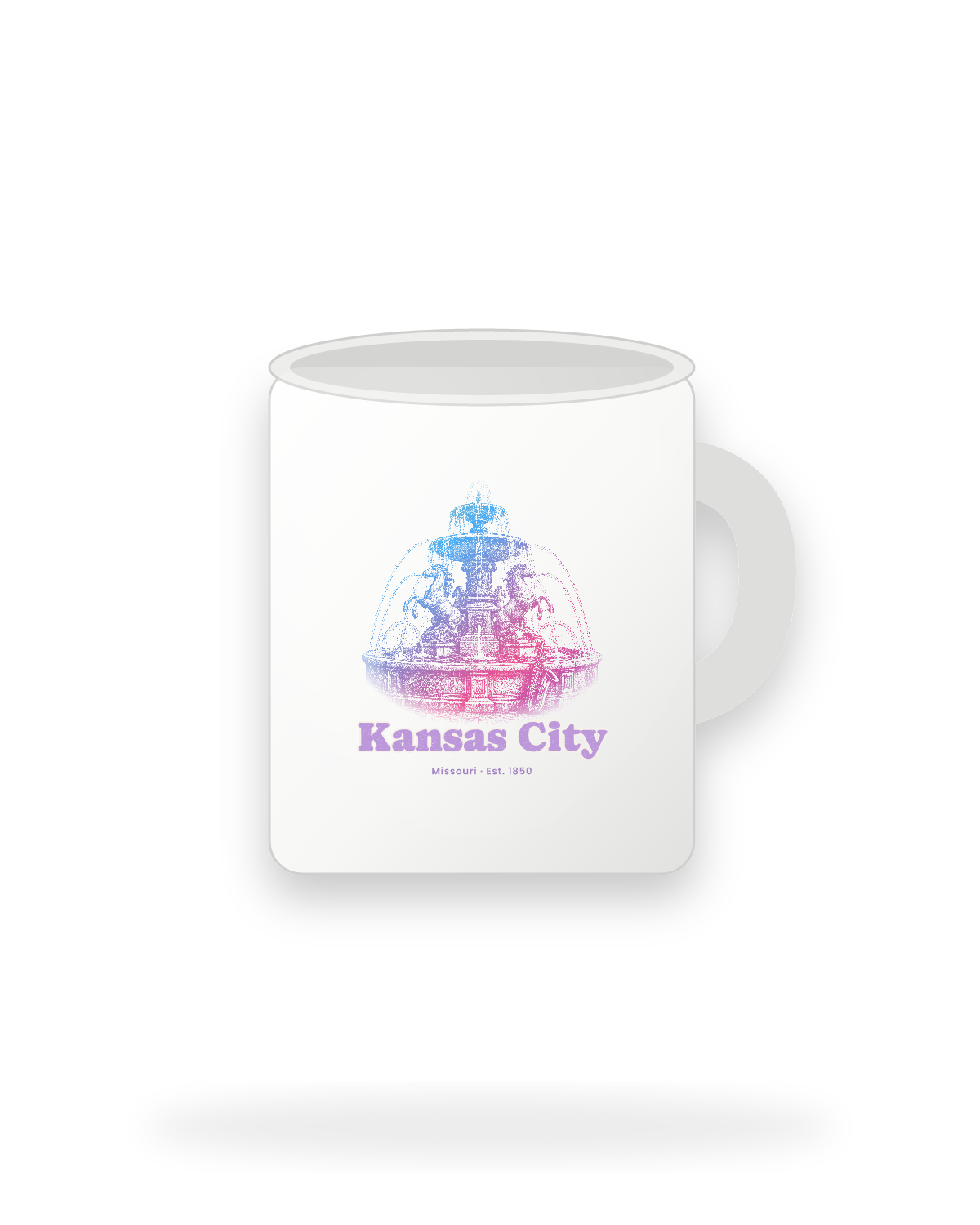 Kansas City Fountain Ceramic Mug 11oz in White