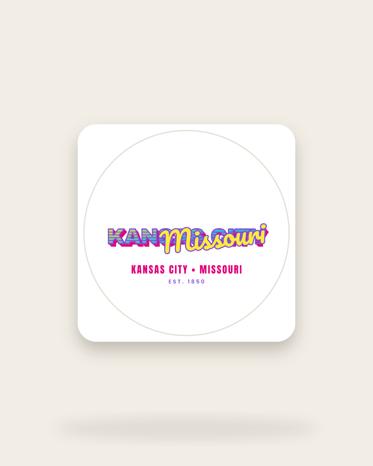 Kansas City Music TV Kiss-Cut Sticker in White