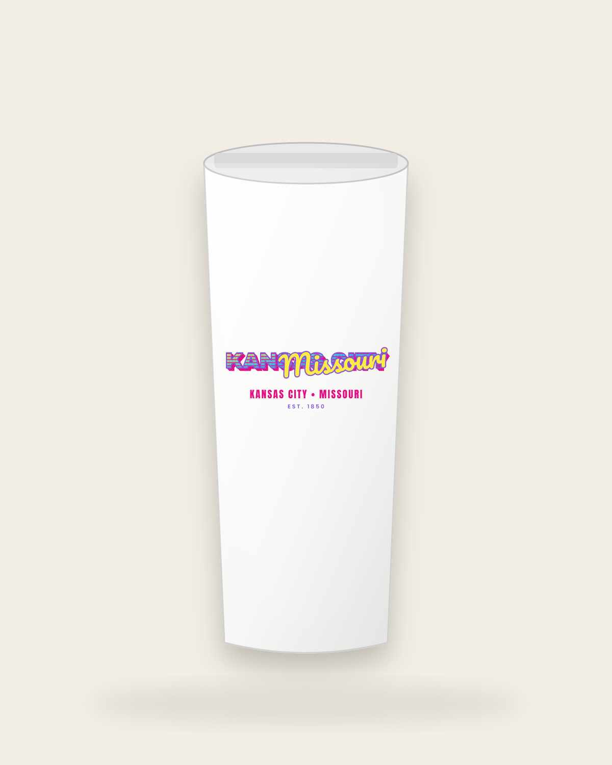 Kansas City Music TV Insulated Tumbler 20oz in White