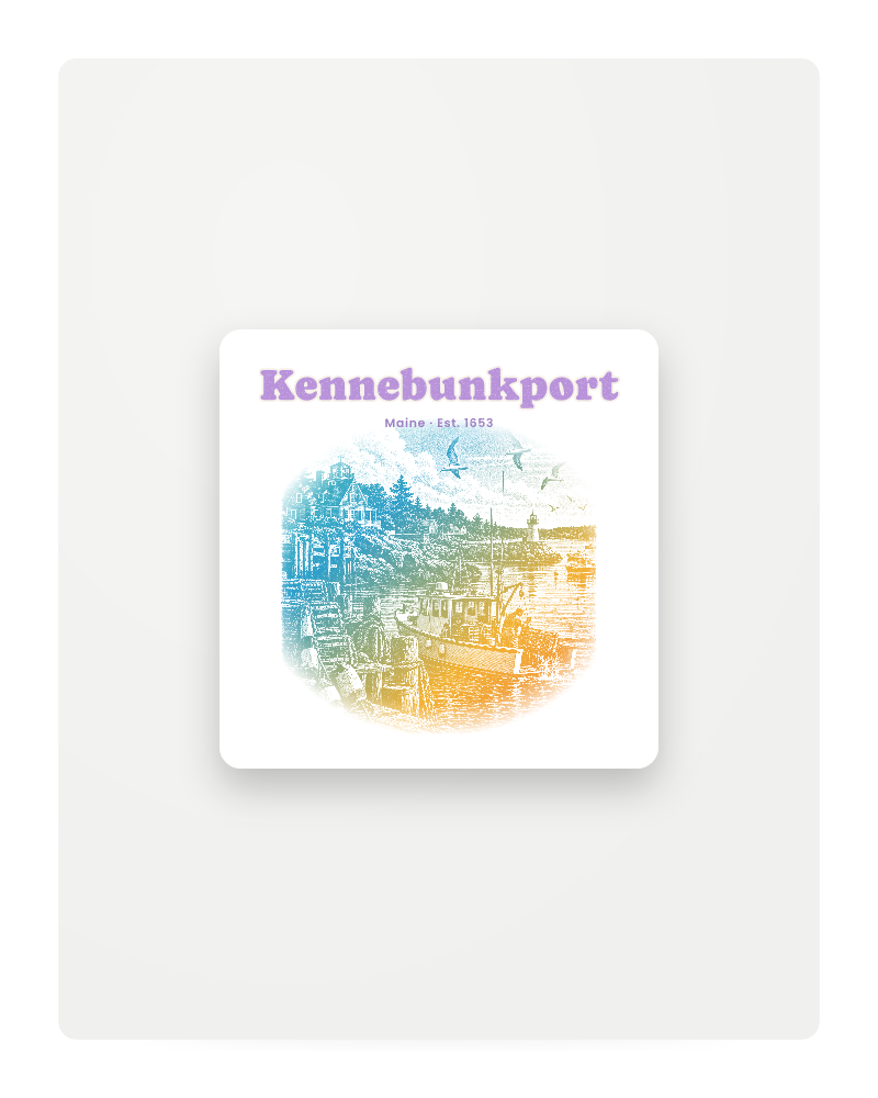 Kennebunkport Lobster Harbor Fridge Magnet