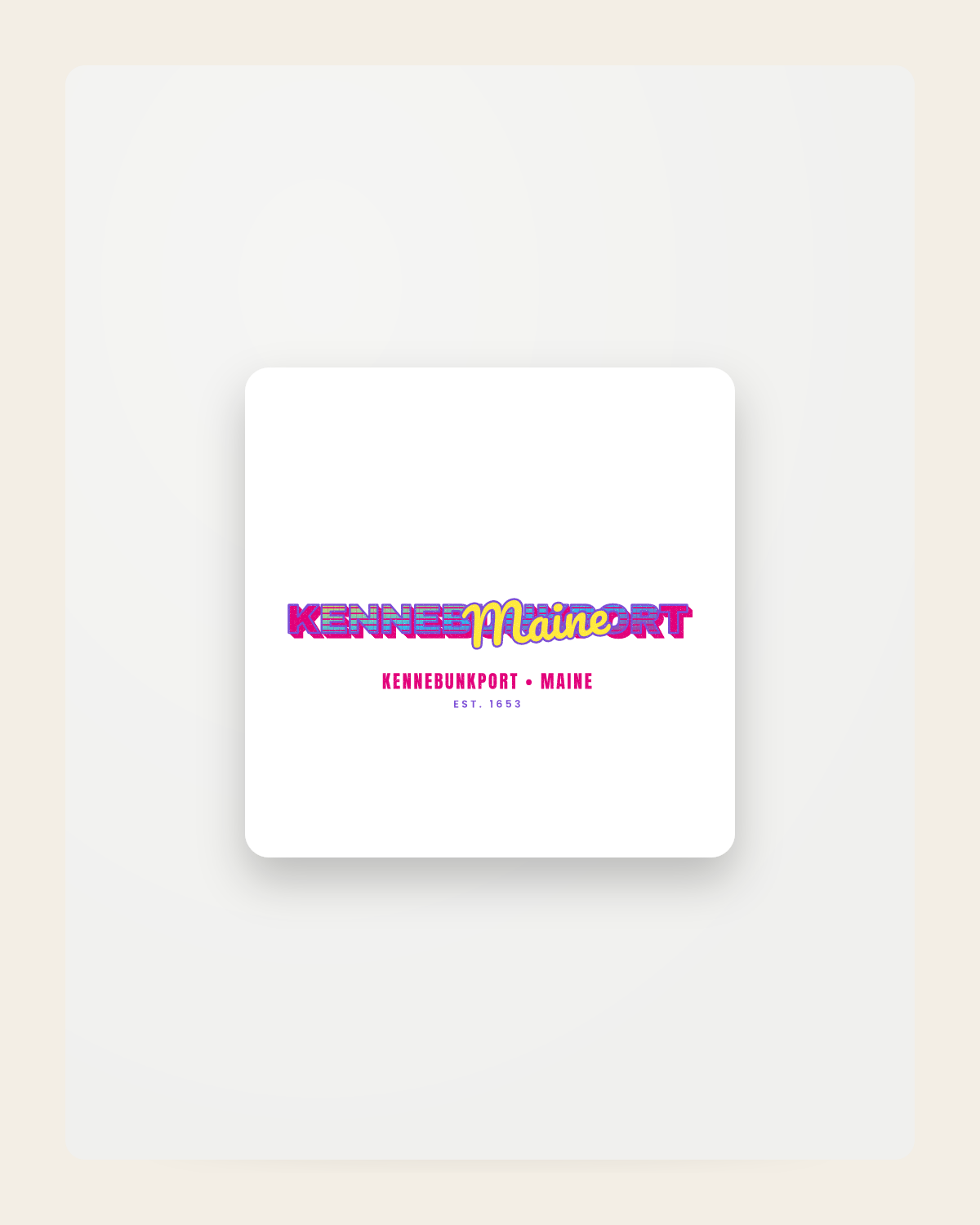 Kennebunkport Music TV Fridge Magnet in White