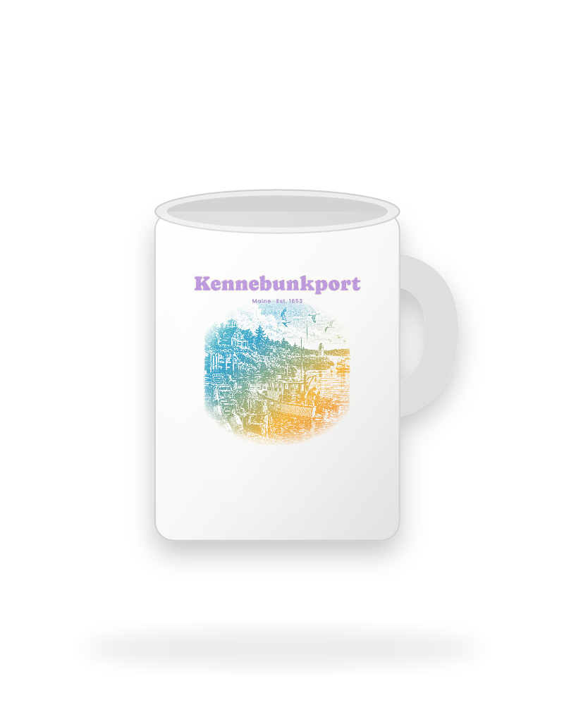 Kennebunkport Lobster Harbor Ceramic Mug 15oz