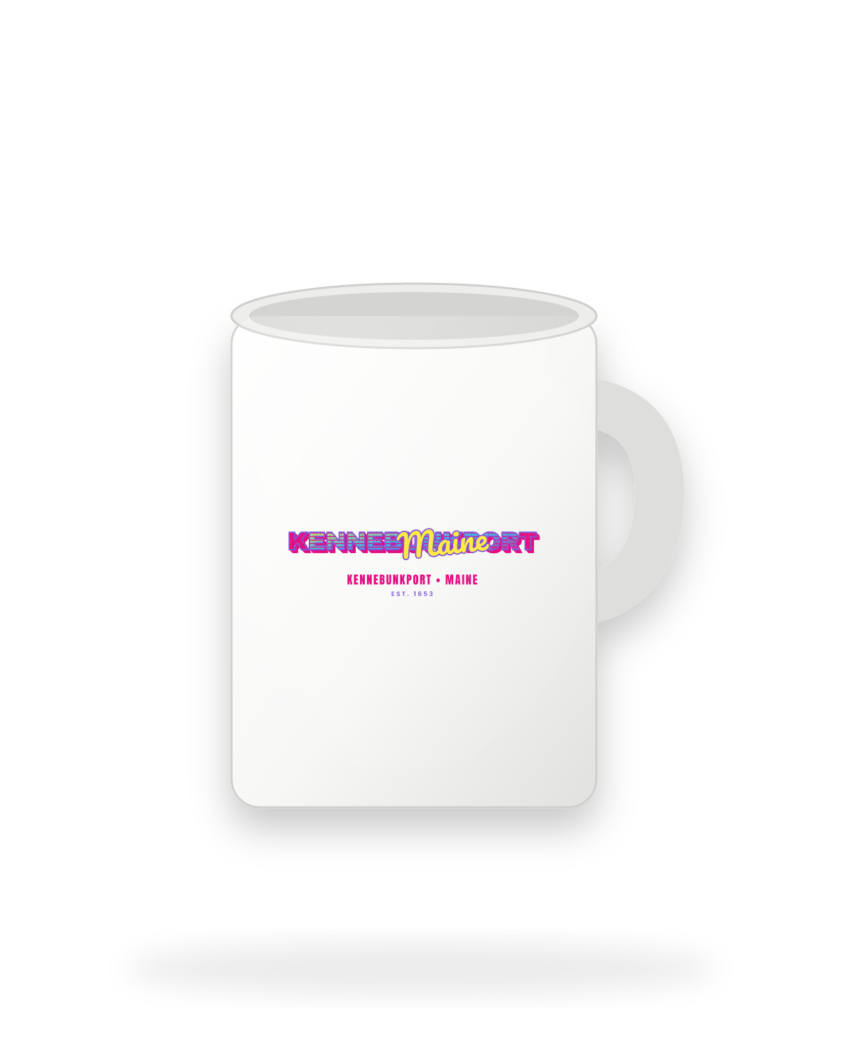 Kennebunkport Music TV Ceramic Mug 15oz in White