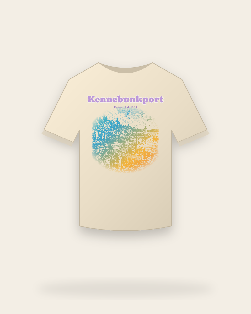 Kennebunkport Lobster Harbor Classic Tee