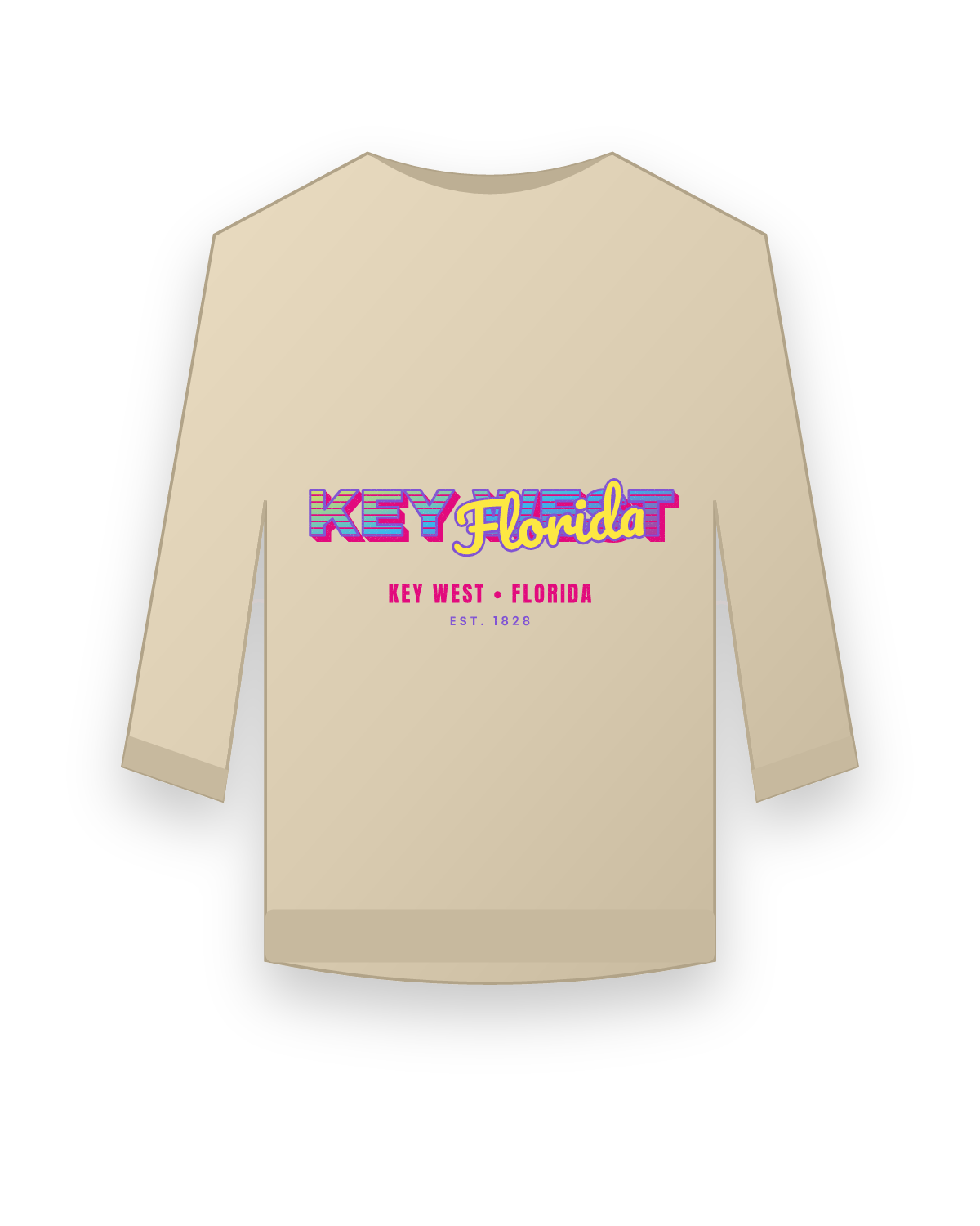 Key West Music TV Crewneck Sweatshirt in Sand
