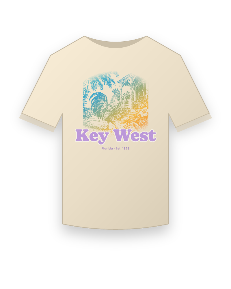 Key West Rooster Organic Cotton Tee