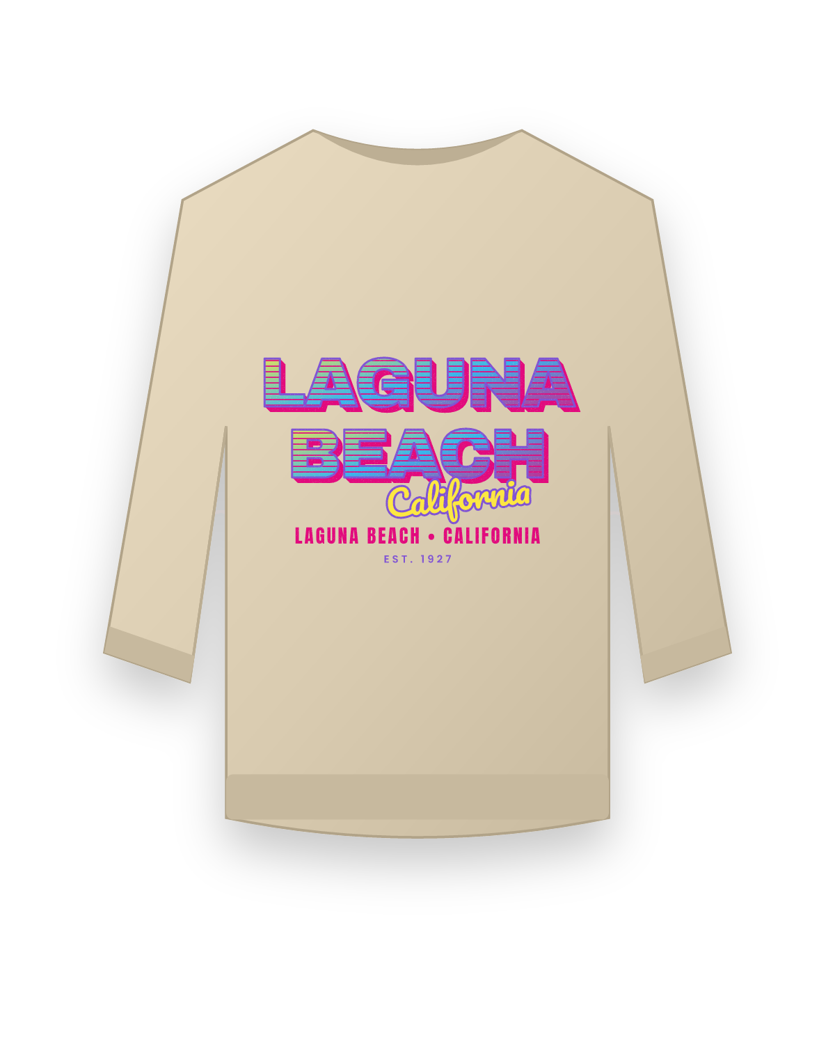 Laguna Beach Music TV Crewneck Sweatshirt in Sand
