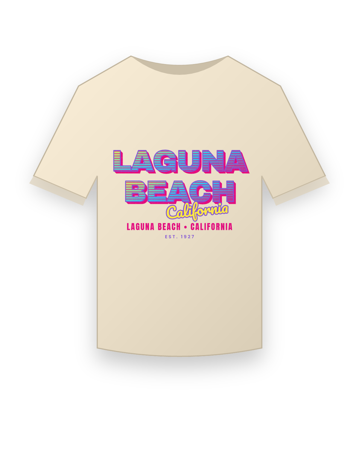 Laguna Beach Music TV Organic Cotton Tee in Natural