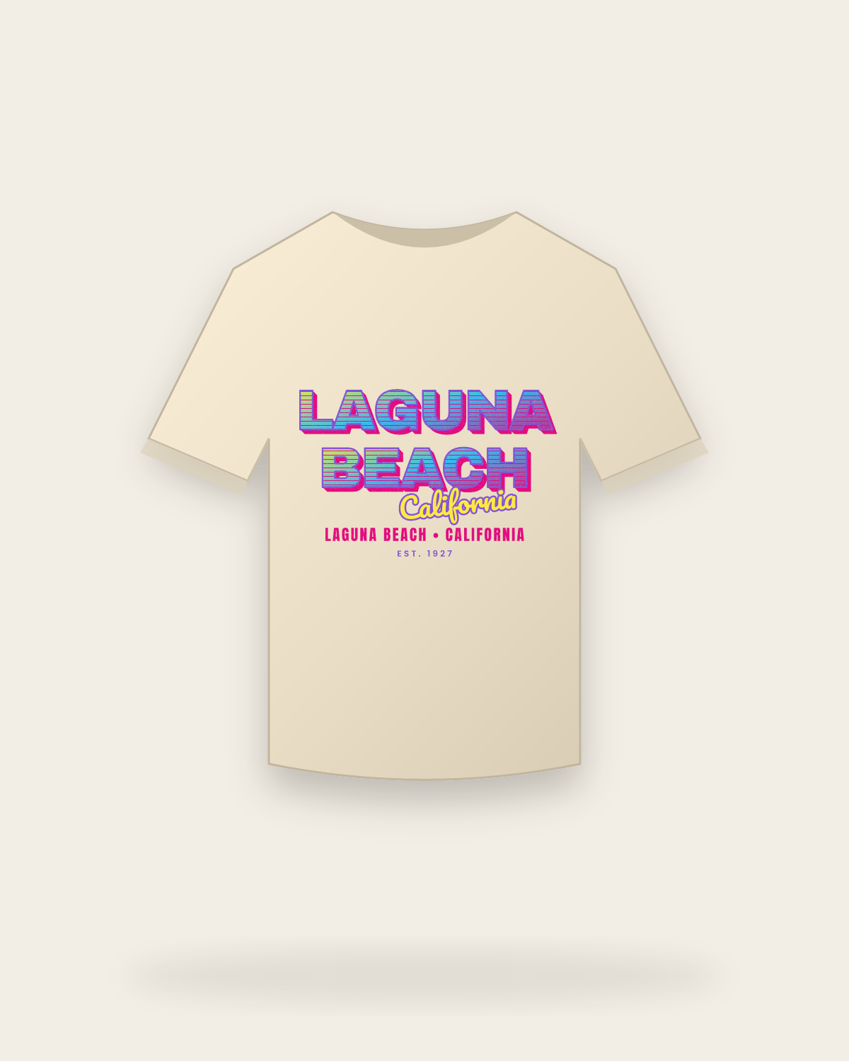 Laguna Beach Music TV Classic Tee in Natural