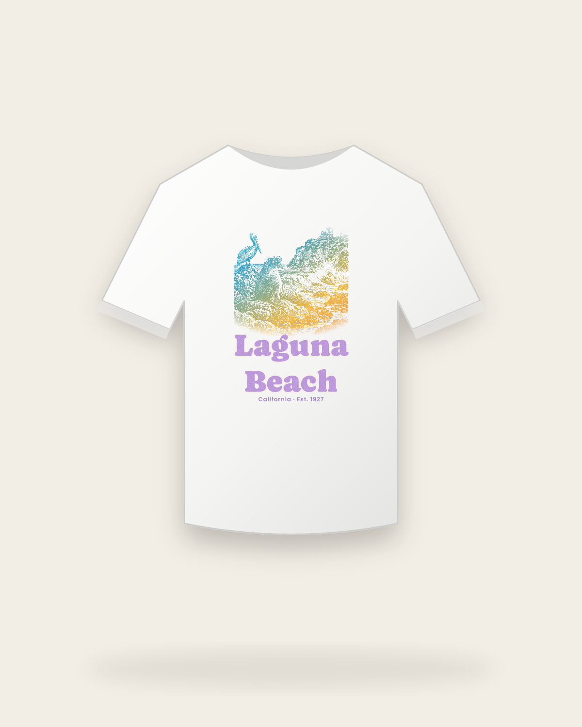 Laguna Beach Sea Lion Cove Youth Tee in White