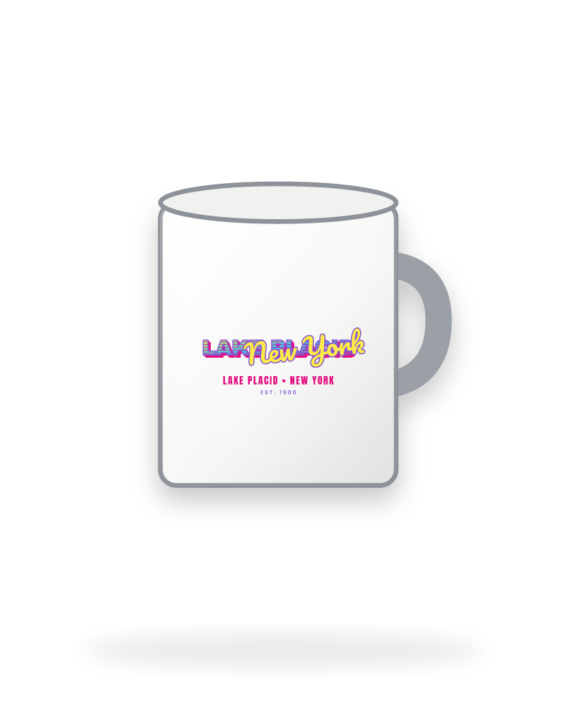 Lake Placid Music TV Enamel Camp Mug